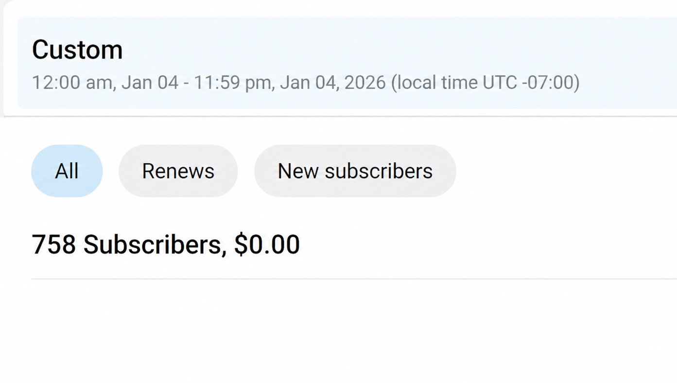 758 new subscribers